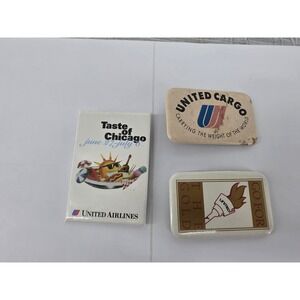 Vintage United Airlines Pinback Button Lot Taste of Chicago United Cargo Olympic